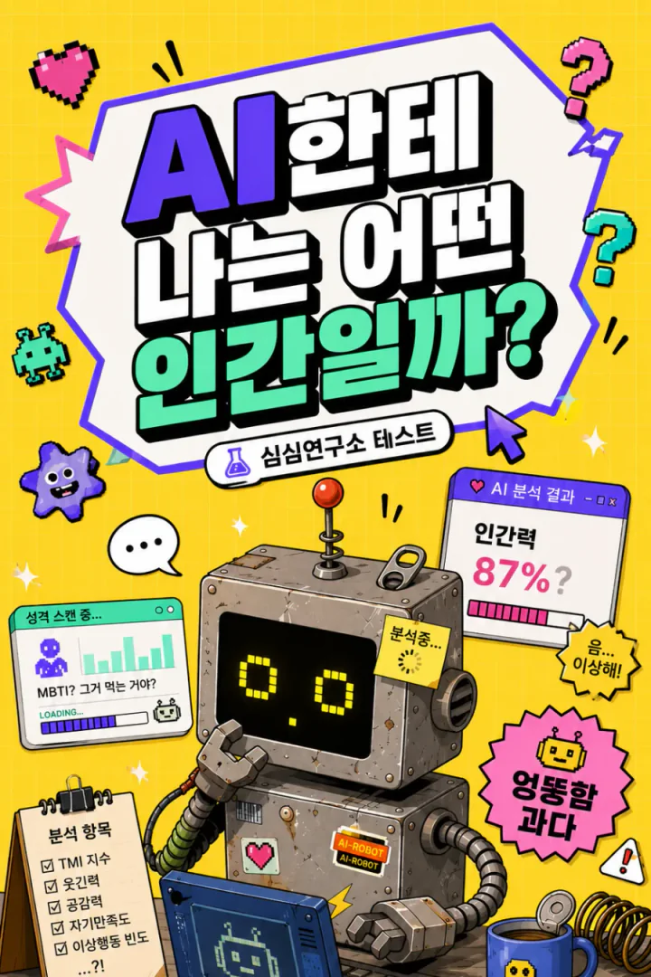 AI한테 나는 어떤 인간일까? 세로 포스터