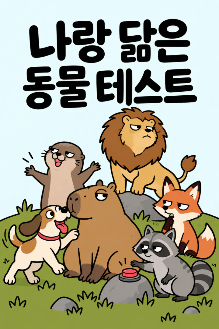 나랑 닮은 동물 테스트 세로 포스터