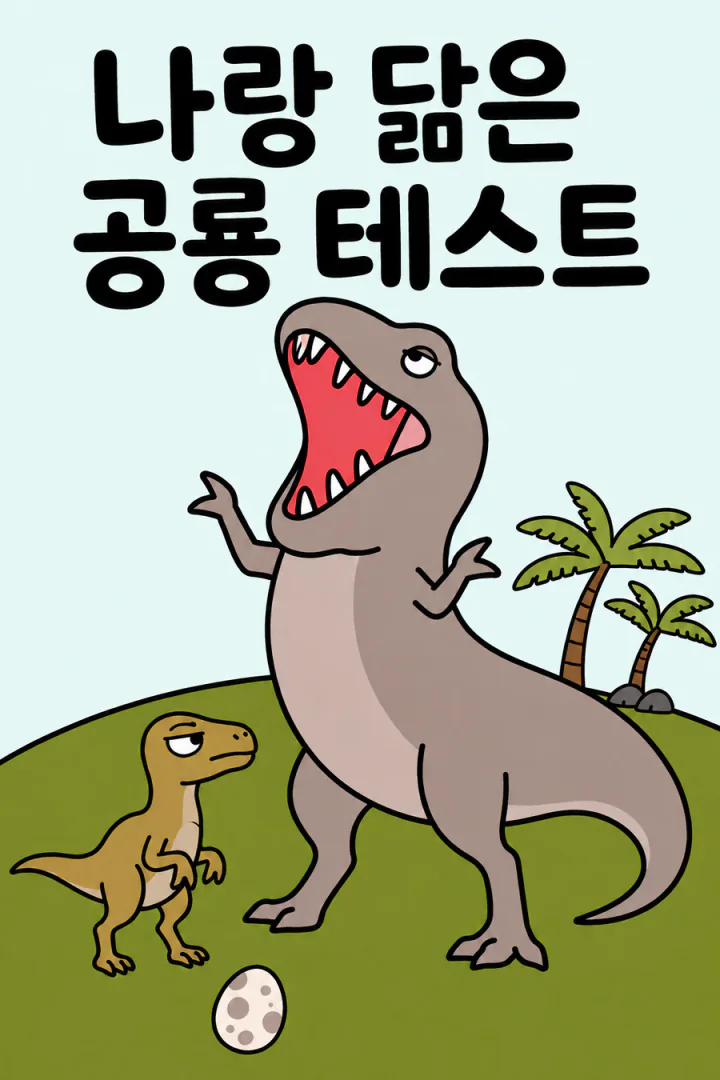 나랑 닮은 공룡 테스트 세로 포스터