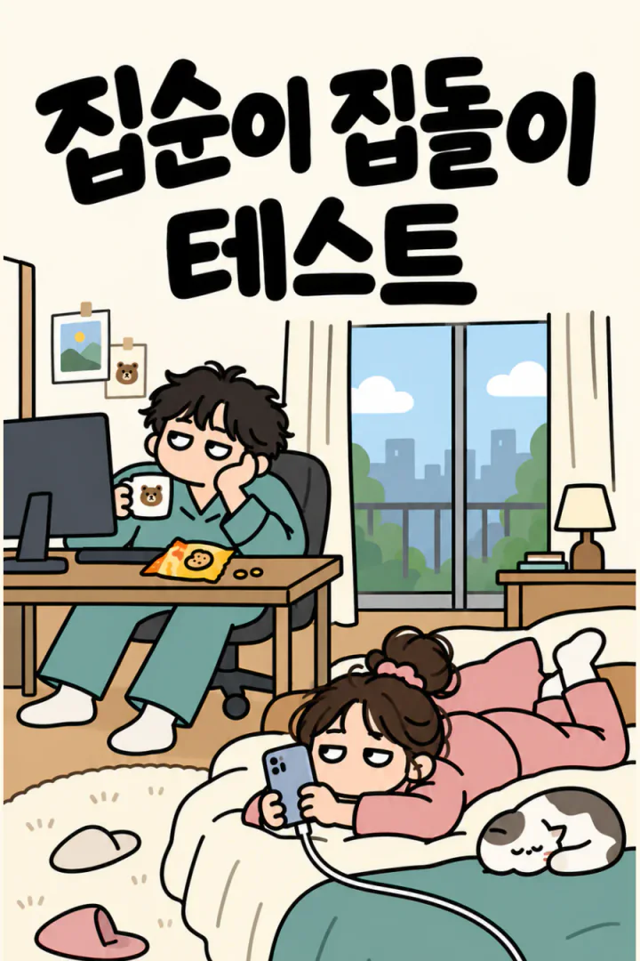 집순이 집돌이 테스트 세로 포스터