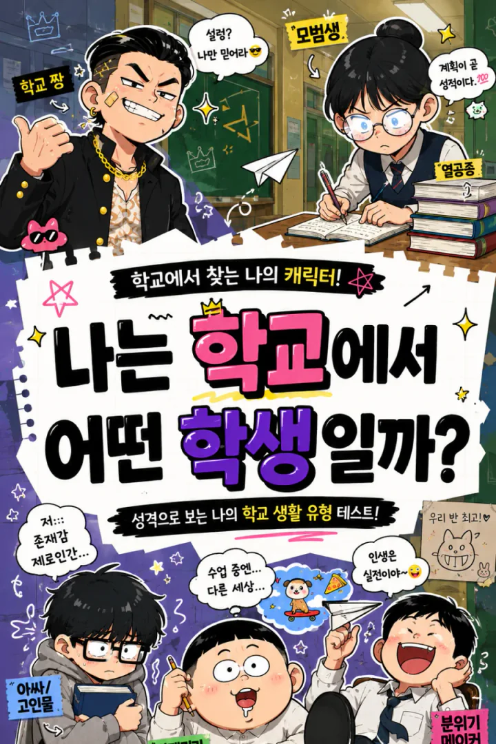 학교에서 나는 어떤 학생일까? 세로 포스터