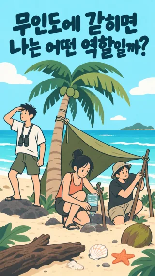 무인도에 갇히면 나는 어떤 역할일까? 세로 배너