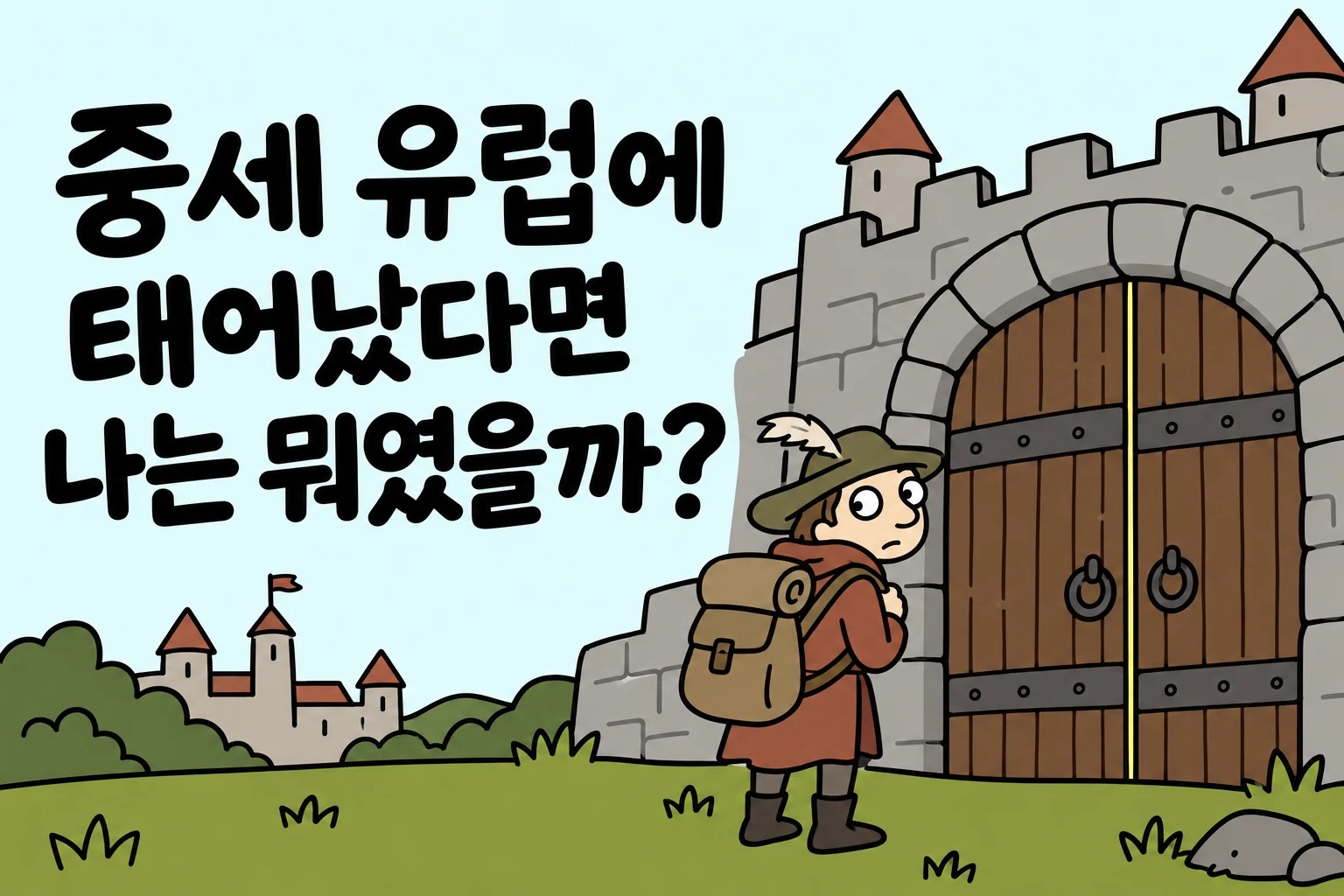 중세 유럽에 태어났다면 나는 뭐였을까? 닫힌 성문 앞에서 전생을 기다리는 작은 인물